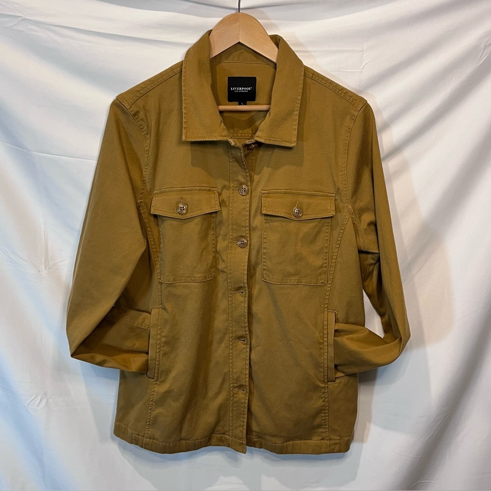 Liverpool Gold Utility Jacket. EUC Size Large. Field Coat Dark Mustard